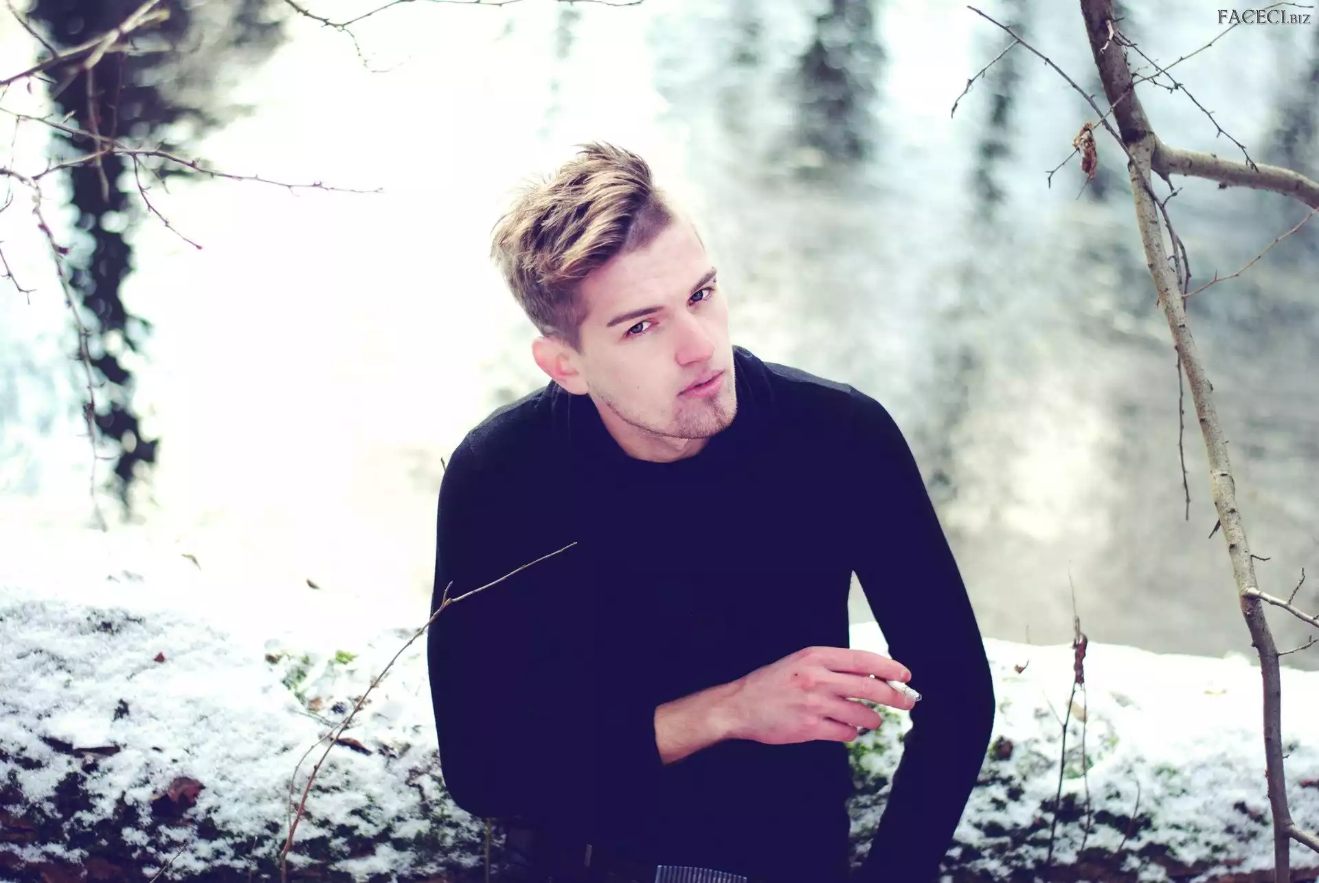 Sweter, Mężczyzna, Czarny